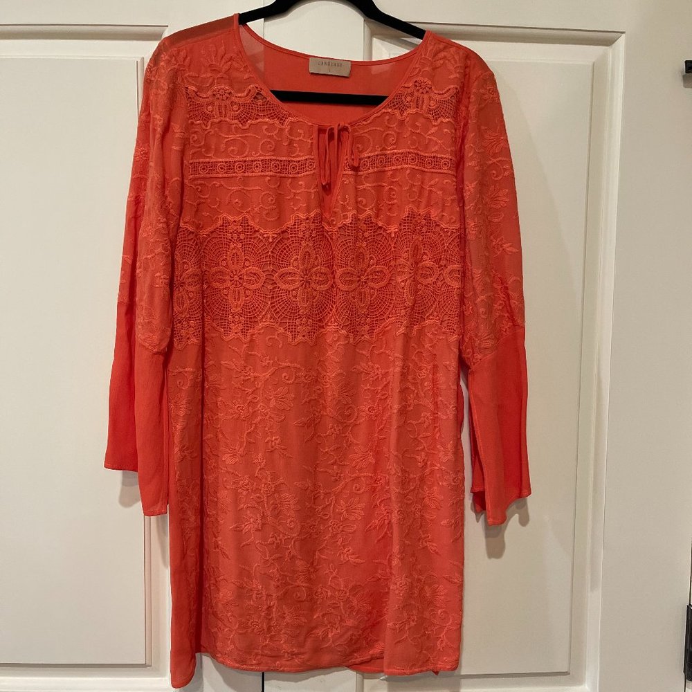 Language Orange shift dress